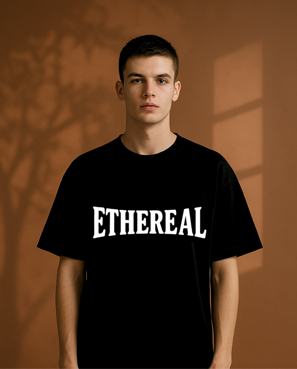 ETHEREAL OVERSIZE BLACK T-SHIRT