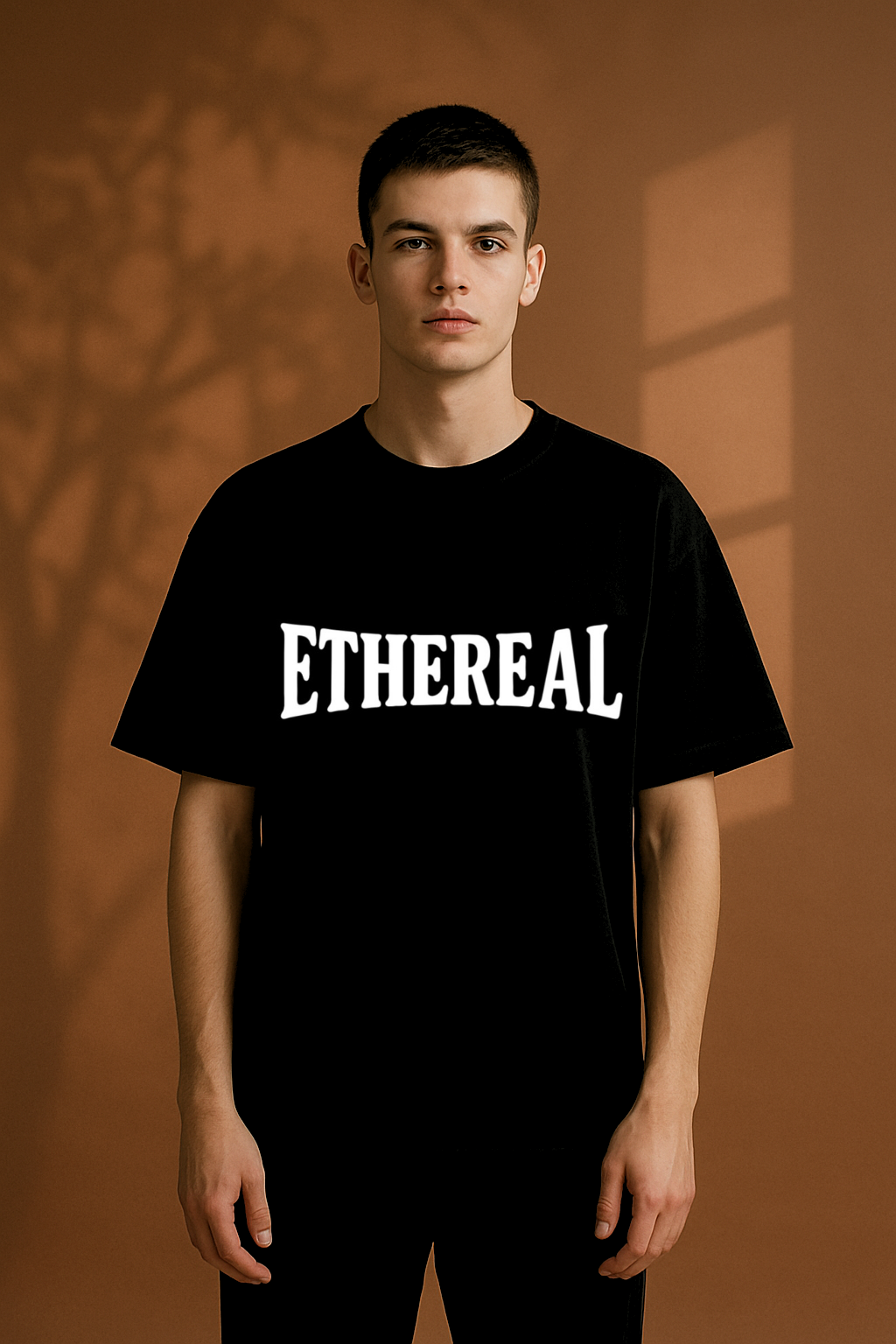 ETHEREAL OVERSIZE BLACK T-SHIRT