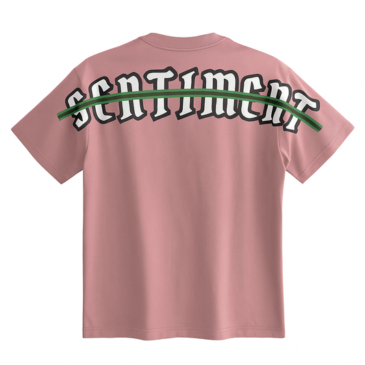 SENTIMENT OVERSIZE ONION PINK T-SHIRT